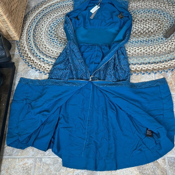 Anthropologie The Tommie Cap-Sleeve Front-Zip Shirt Dress Lace Edition Sz XS NWT - Picture 12 of 13